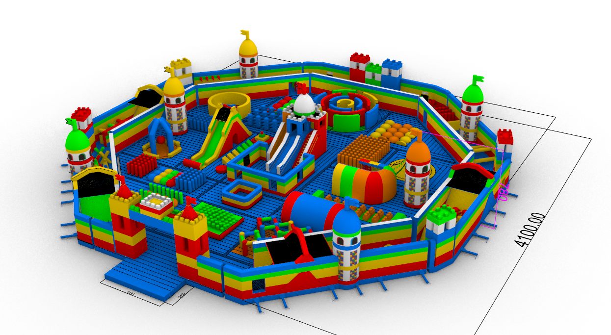 Parque Inflable Gigante 41m Para Chile