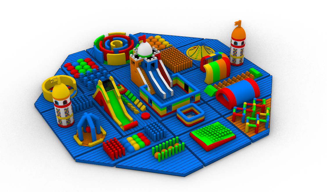 Parque Inflable Gigante 41m Para Chile