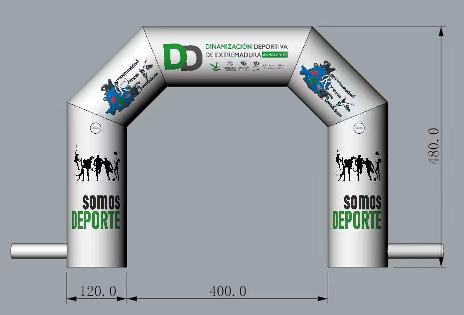Arco De Meta Inflable Personalizado 4m De Interior