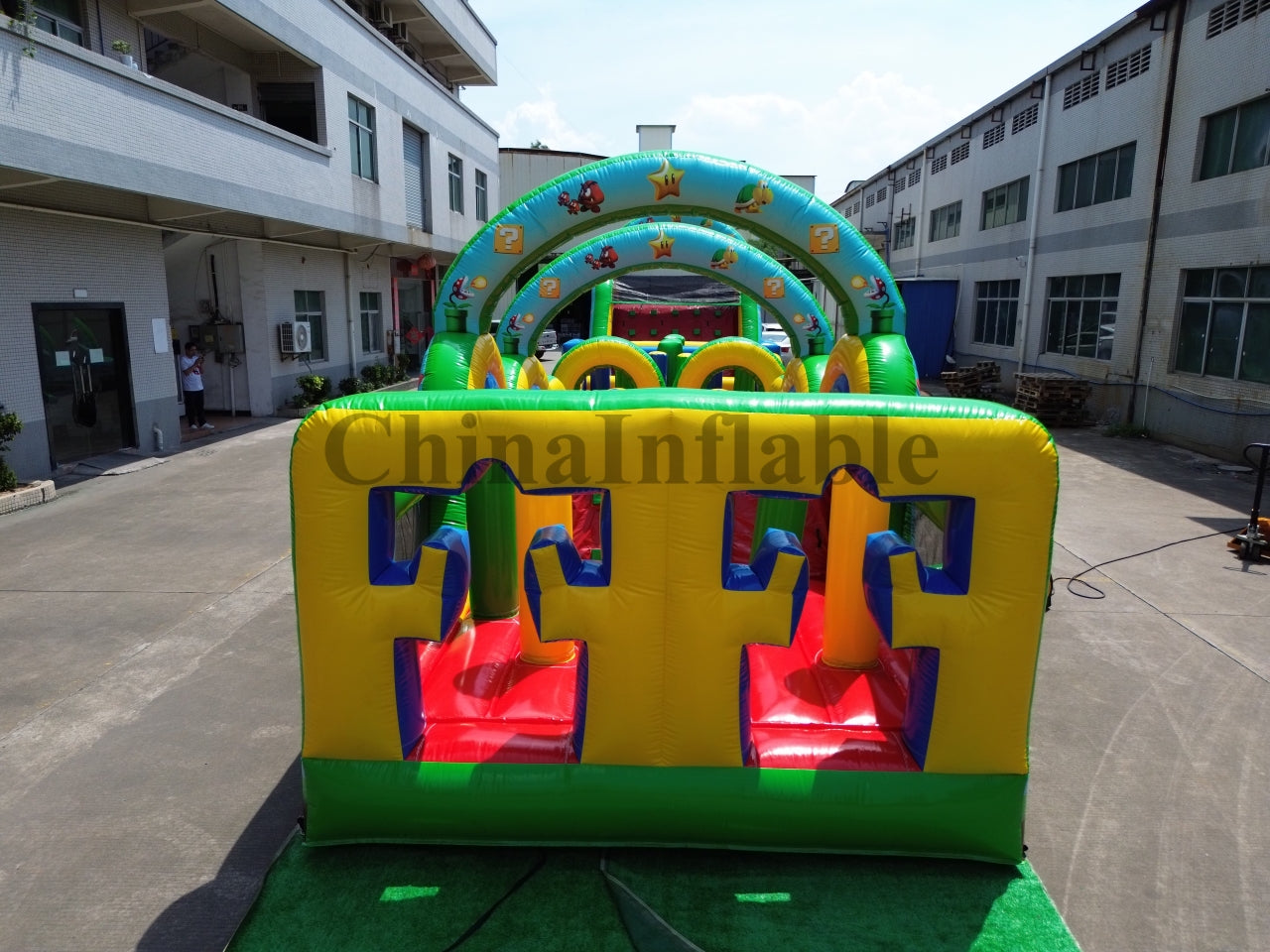 Obstáculo Inflable Temático Mario Bros 21m De Largo