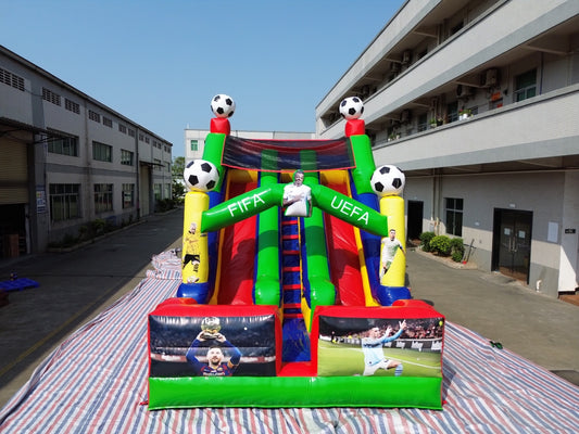 Tobogán Inflable Temático Fútbol