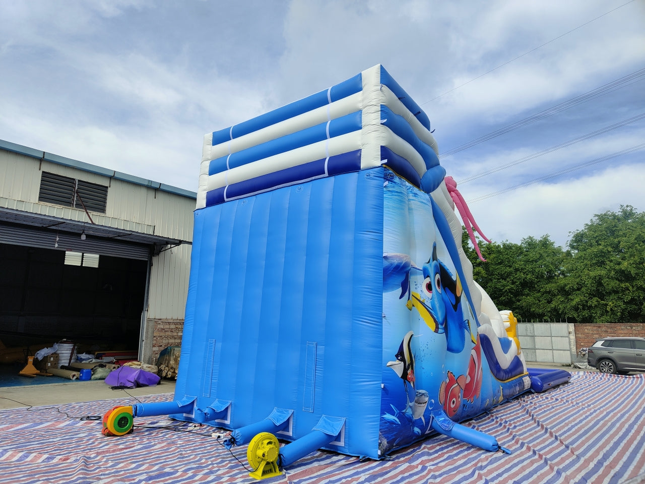 Tobogán Inflable Acuático Temático Acario