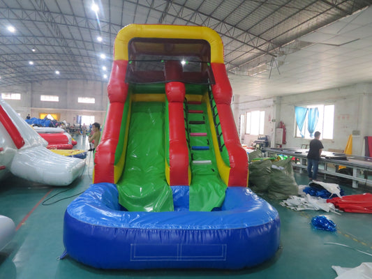 Tobogán Inflable Acuático Con Piscina