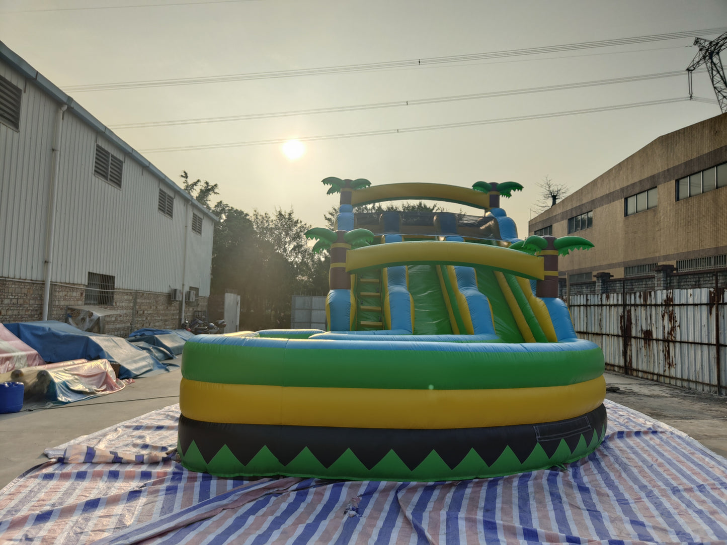 Palm Tree Inflatable Water Slide