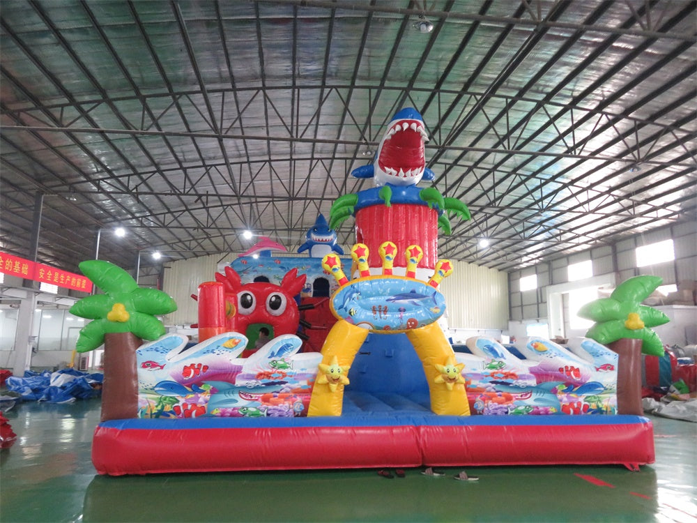 Inflatable Shark Theme Playground Funcity