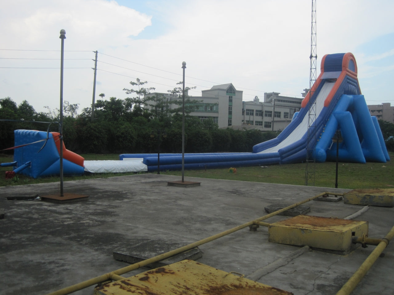 Tobogán Inflable Acuático Gigante Temático Hippo