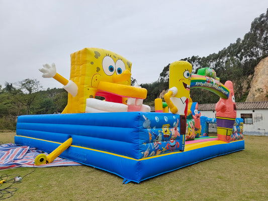 Parque Inflable Gigante Temático Bob Esponja