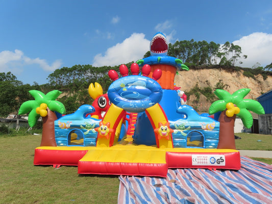 Parque Inflable Temático Acuario Y Tiburón