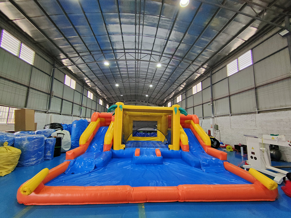 Inflatable Slide With Pool