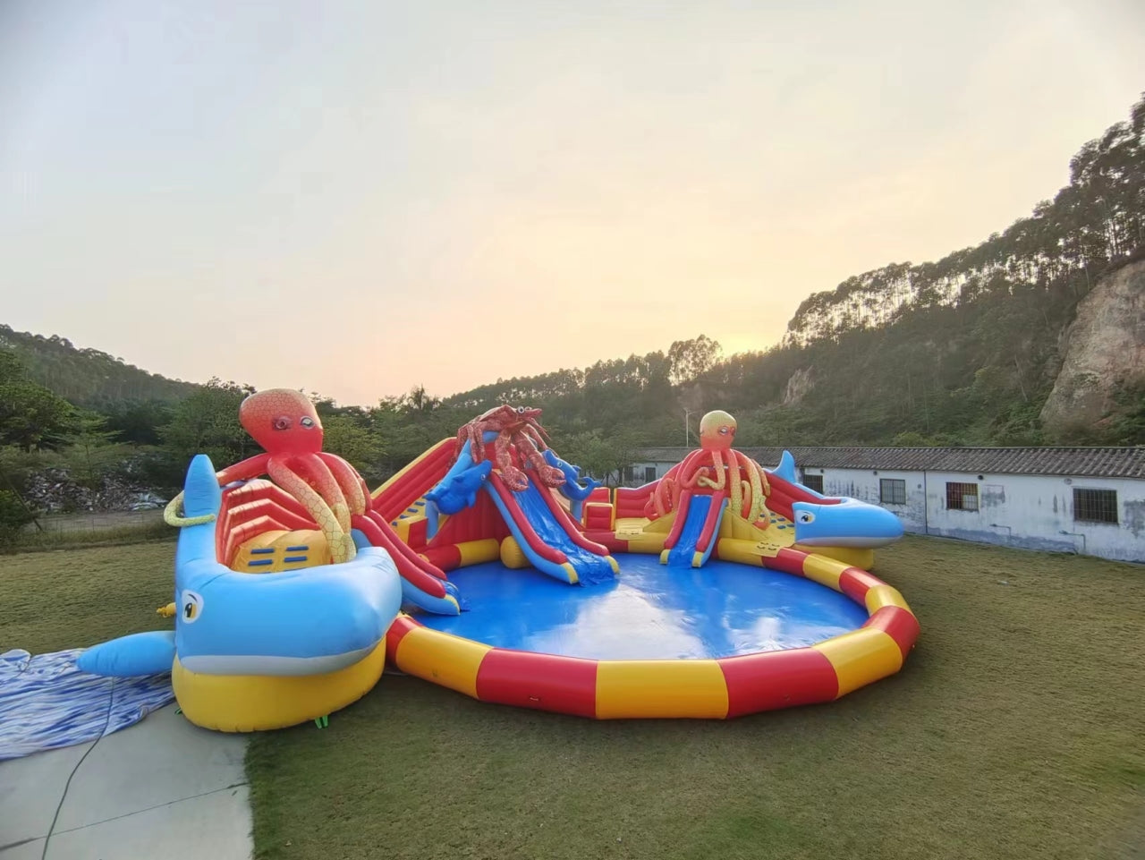 Parque Inflable Gigante Temático Pulpo