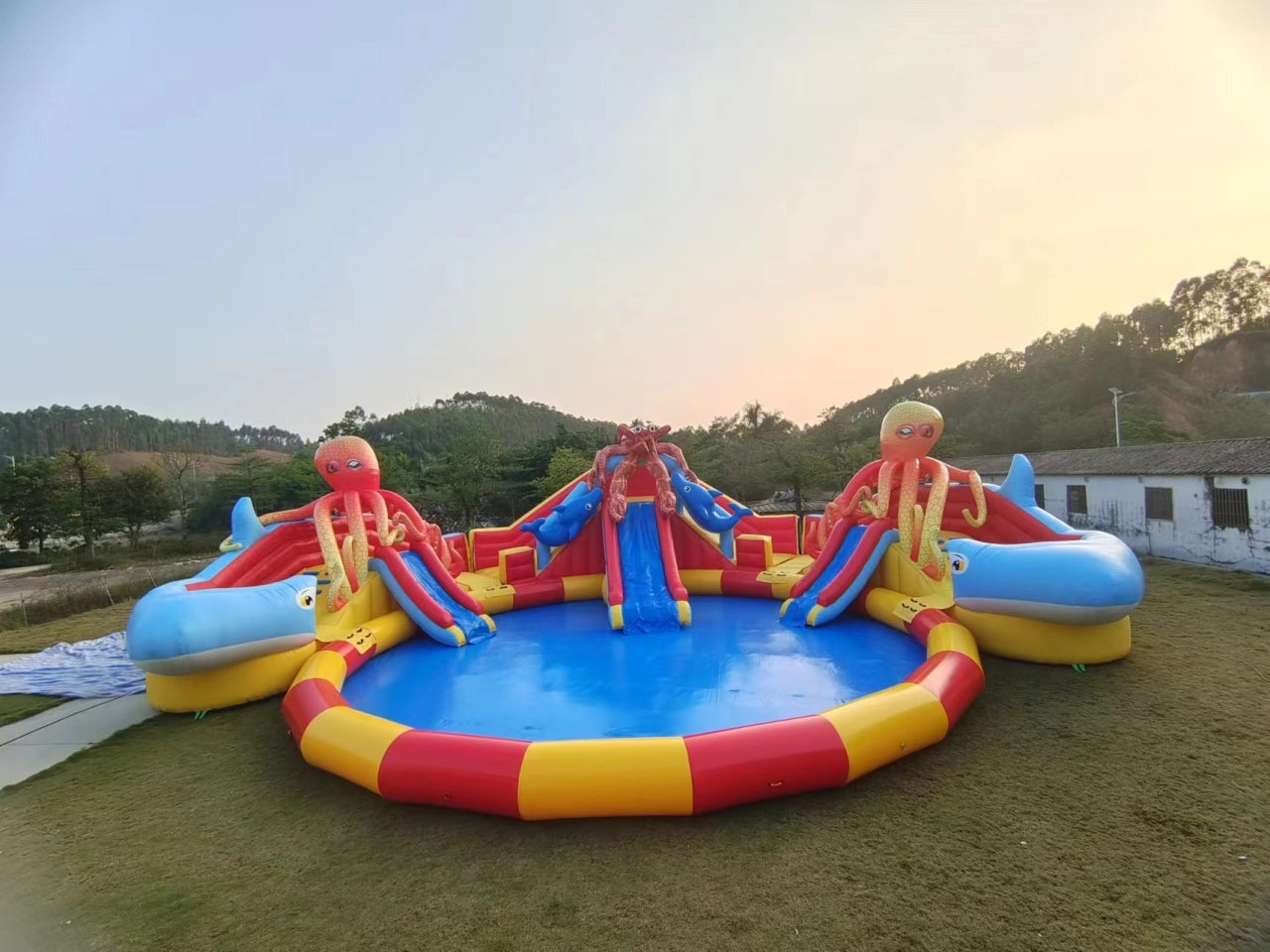 Parque Inflable Gigante Temático Pulpo