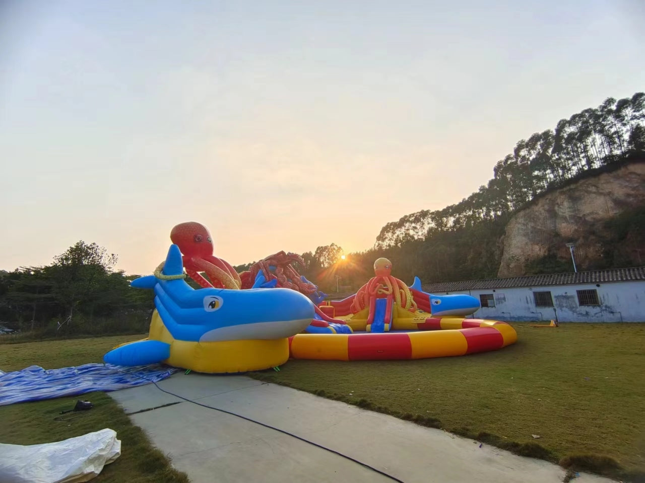 Parque Inflable Gigante Temático Pulpo