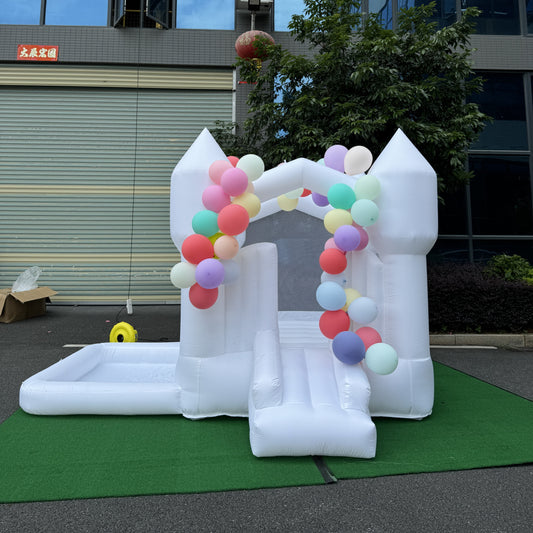 Castillo Inflable Blanco Para Eventos Y Bodas