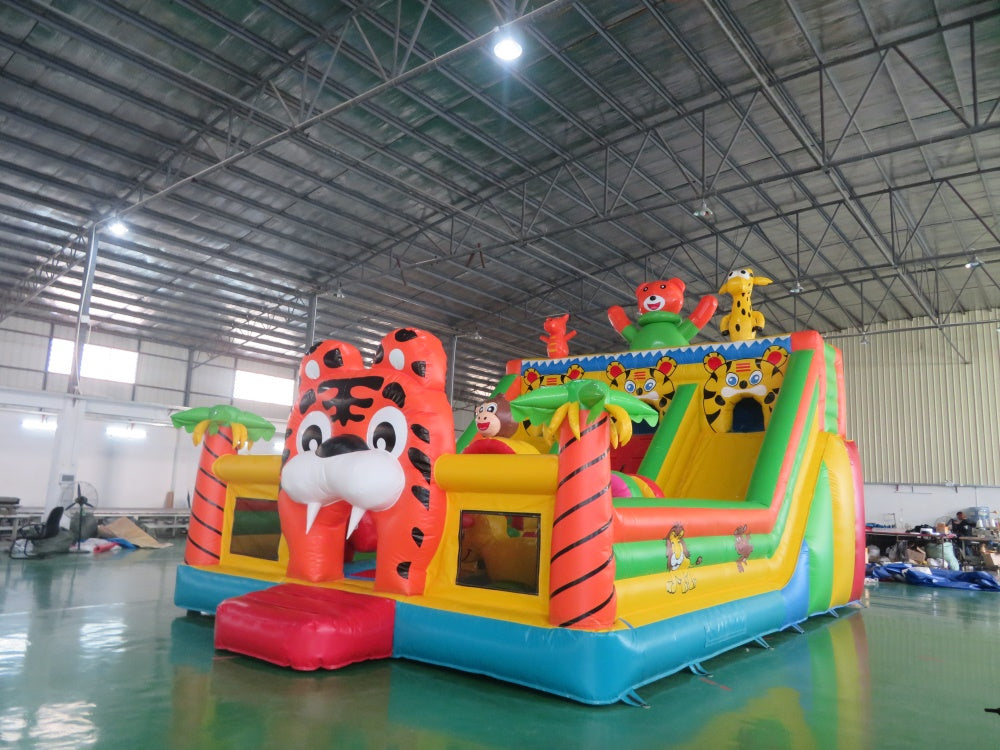 Inflatable Tiger Slide Playground Funcity