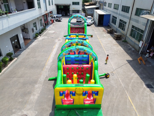 Obstáculo Inflable Temático Mario Bros 21m De Largo