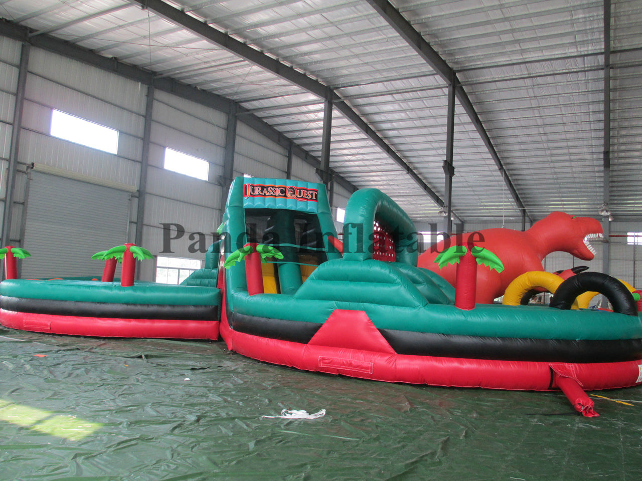 Inflatable Jurassic Quest Theme Park Funcity