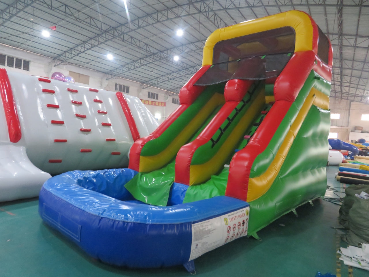 Tobogán Inflable Acuático Con Piscina