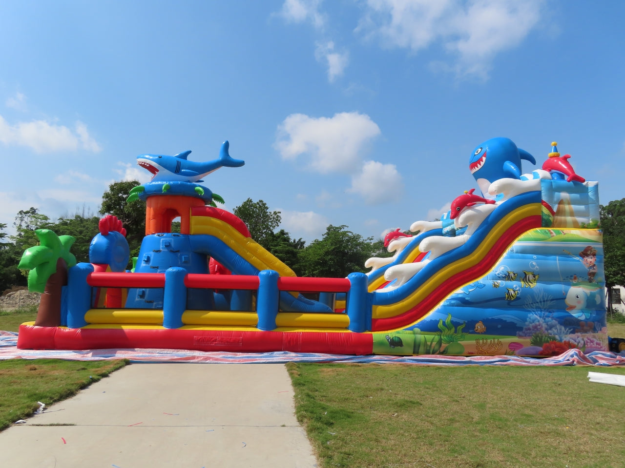 Parque Inflable Temático Acuario Y Tiburón