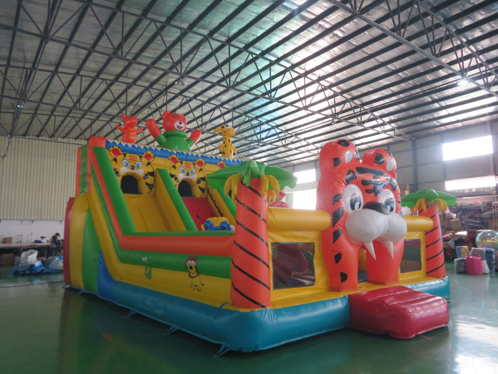 Inflatable Tiger Slide Playground Funcity