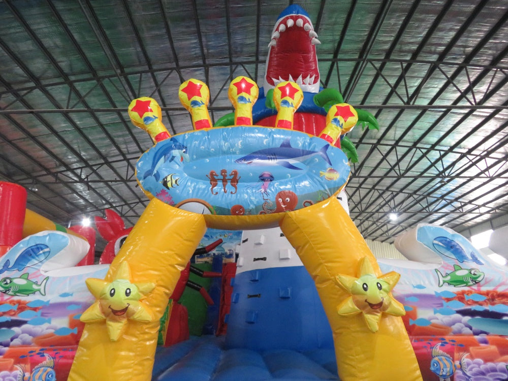 Inflatable Shark Theme Playground Funcity