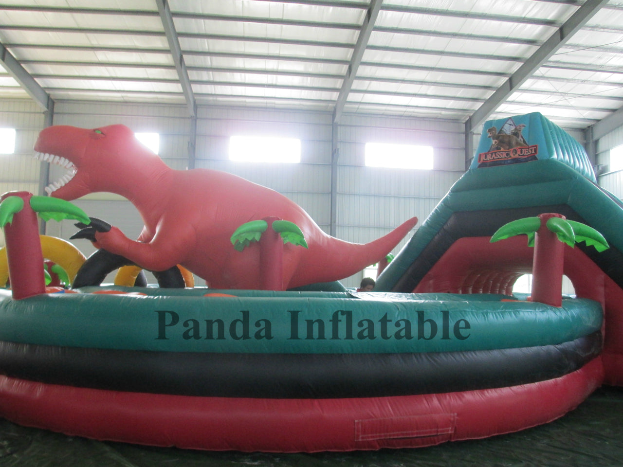 Inflatable Jurassic Quest Theme Park Funcity